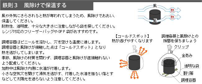 ダンボールソーラークッカーで調理を成功させる鉄則3-風除けで保温する