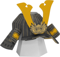 名将ダンボールこども兜 獅噛鍬形